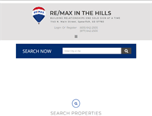 Tablet Screenshot of homesintheblackhills.com